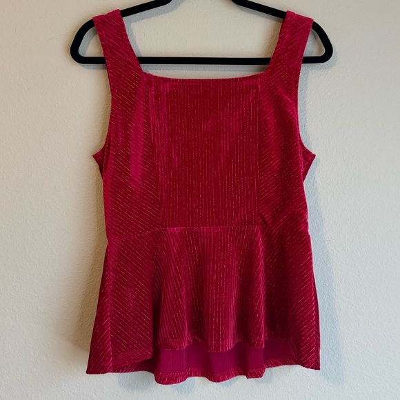 Altar’d State velvet peplum tank top - Picture 3 of 3